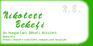nikolett bekefi business card