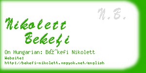 nikolett bekefi business card